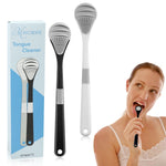 HASTHIP® Limpiador de Lengua de Silicona Suave para Adultos,2 Piezas Raspador Lengua Antibacteriano en Forma Abanico,Cepillo para Eliminar Mal Aliento y Mejorar la Higiene