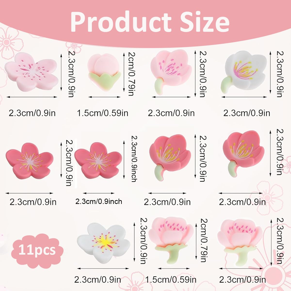HASTHIP Clog Charms for Slippers featuring 22PCS Assorted Flower Rubber Designs | Fun Girls Decoration