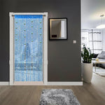 HASTHIP Thread Curtain for Doorway and Window Decor featuring 3.3ft x 6.6ft Blue Flower Strings | Polyester Partition Panel