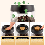 HASTHIP Food Coffee Bean Storage Containers for Kitchen with Airtight Lid 1200ml Glass Jar