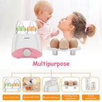 HASTHIP® Calentador de Biberones Eléctrico 6 en 1 para Bebés,Esterilizador de Botellas Rápido 8-15 Min,Mantiene Calor 24H Calentamiento Alimentos Temporizador y Temperatura Ajustable