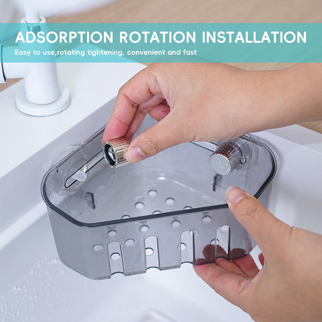 HASTHIP Kitchen Sink Strainer Basket for Corners with Triangle Design and Plastic Body | Easy to Clean Drain Basket for Food Waste and Fruits