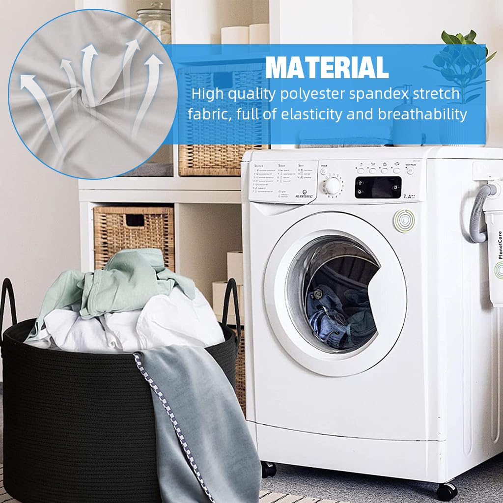 HASTHIP Pop Up Collapsible Laundry Hamper for Clothes with Stand Up Design and Grip Handles | 26 in Round Folding Organizer