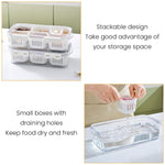 HASTHIP Dry Fruit Box for Snacks and Veggies with 8 Compartments and Draining Baskets | BPA-Free Storage Container