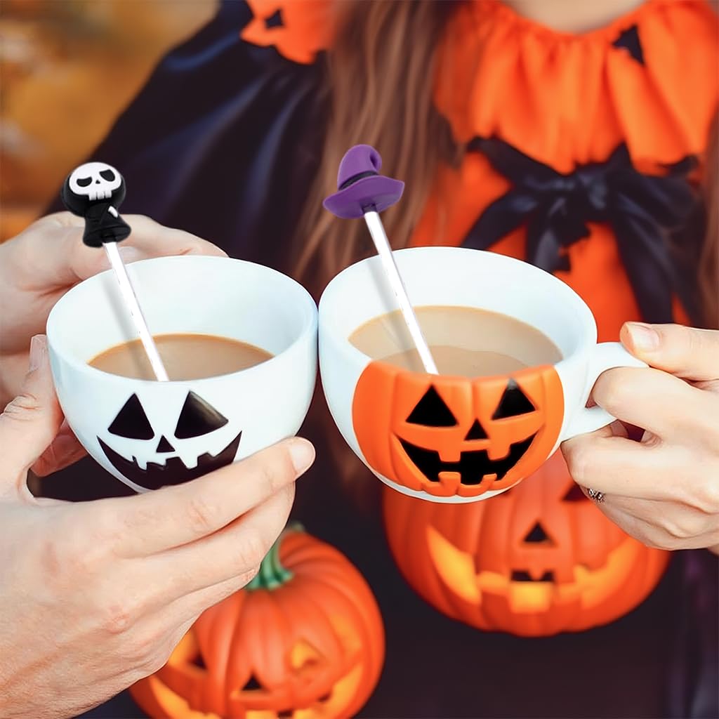 HASTHIP Halloween Coffee Spoons for Festive Drinks and Desserts | 4PCS Stainless Steel Set