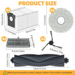 HASTHIP Replacement Parts for Dreame X40 Ultra Vacuum with 12Pcs Kit and 1 Main Roller Brush