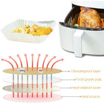 HASTHIP Air Fryer Paper Sheets for Baking and Cooking with 50pcs 6.3 in Liners | Oil Proof Parchment Paper