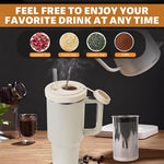 HASTHIP Flip Straw Lid for Stanley Tumbler 30 and 20 oz with Dustproof Cover | Spill-Proof Silicone Replacement