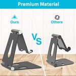 All Aluminium Tablet Holder (Upgraded) - Adjustable Tablet/Phone Holder for All Tablets, Phones, Kindles