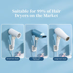 HASTHIP Hair Dryer Stand for Bathroom with 180 Degree Rotating Arm and Self Adhesive Mount