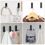 HASTHIP Folding Wall Hooks for Coats and Towels with 90° Foldable Design and Zinc Alloy | 2 Pcs Black Heavy Duty Set