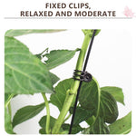 HASTHIP Plant Support Stakes for Orchids and Tomatoes with 10 Mini Claw Clips | 40cm Flexible Metal Wire