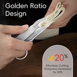 HASTHIP Sewing Scissors for DIY Crafts with Spring Loaded Auto Bounce and Ergonomic Grip