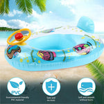HASTHIP® Inflatable Swimming Tube for Toddlers 3-5 Years, with Cartoon Steering Wheel & Horn, Durable PVC, Leakproof Valve, 55-57cm Ideal - Fun & Safe Pool Float for Beach & Indoor Pools