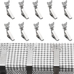 HASTHIP Butterfly Tablecloth Clips for Outdoor Picnic and Party | 10Pcs Stainless Steel Windproof Holders