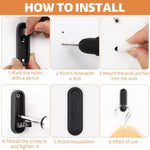 HASTHIP Folding Wall Hooks for Coats and Towels with 90° Foldable Design and Zinc Alloy | 2 Pcs Black Heavy Duty Set
