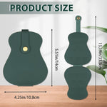 HASTHIP Guitar Pick Holder Case for 18 Picks featuring Bi Fold Design with Snap Closure and Green PU