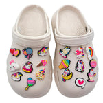 HASTHIP Unicorn Clog Charms for Girls with Secure Snap Attachment 25Pcs Rubber Set | Fun Shoe Decoration