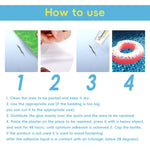 HASTHIP Waterproof PVC Repair Glue Kit for Pool Floats and Rafts with 10 Clear Patches 60ml