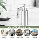 HASTHIP Soap Dispenser Bottle for Kitchen and Bathroom featuring Manual Pump and 550ml Stainless Steel Refillable Design
