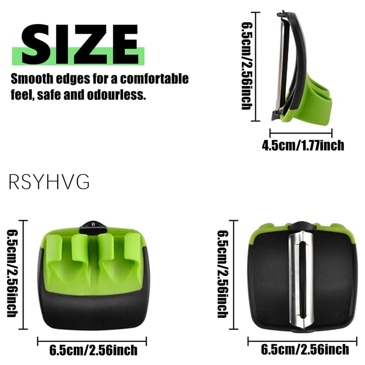 HASTHIP Palm Peeler Set for Vegetables and Fruits featuring Dual Open Sleeve & Stainless Steel Blades | 4 Pcs Silicone Finger Grips