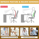 HASTHIP Foot Rest Under Desk for Office Chair with Massage Rollers and Adjustable Height | Black