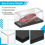HASTHIP 4-Pack Acrylic Display Cases for 1:64 Scale Model Cars