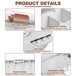 HASTHIP Underwear Storage Box with 11 Clear Compartments and Double Layer Design | Waterproof Wall Mounted Organizer 38x9x16.5cm