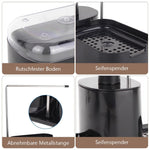 HASTHIP Metal Kitchen Soap Dispenser Set for Sink Organization with Sponge Rack Tray and Dishcloth Holder Black 3 PCS