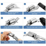 6.6ft Hose Clamp Roll 304 Stainless Steel Hose Clips with 5 Fastening Bolts Attachment Cuttable Hose Clamp