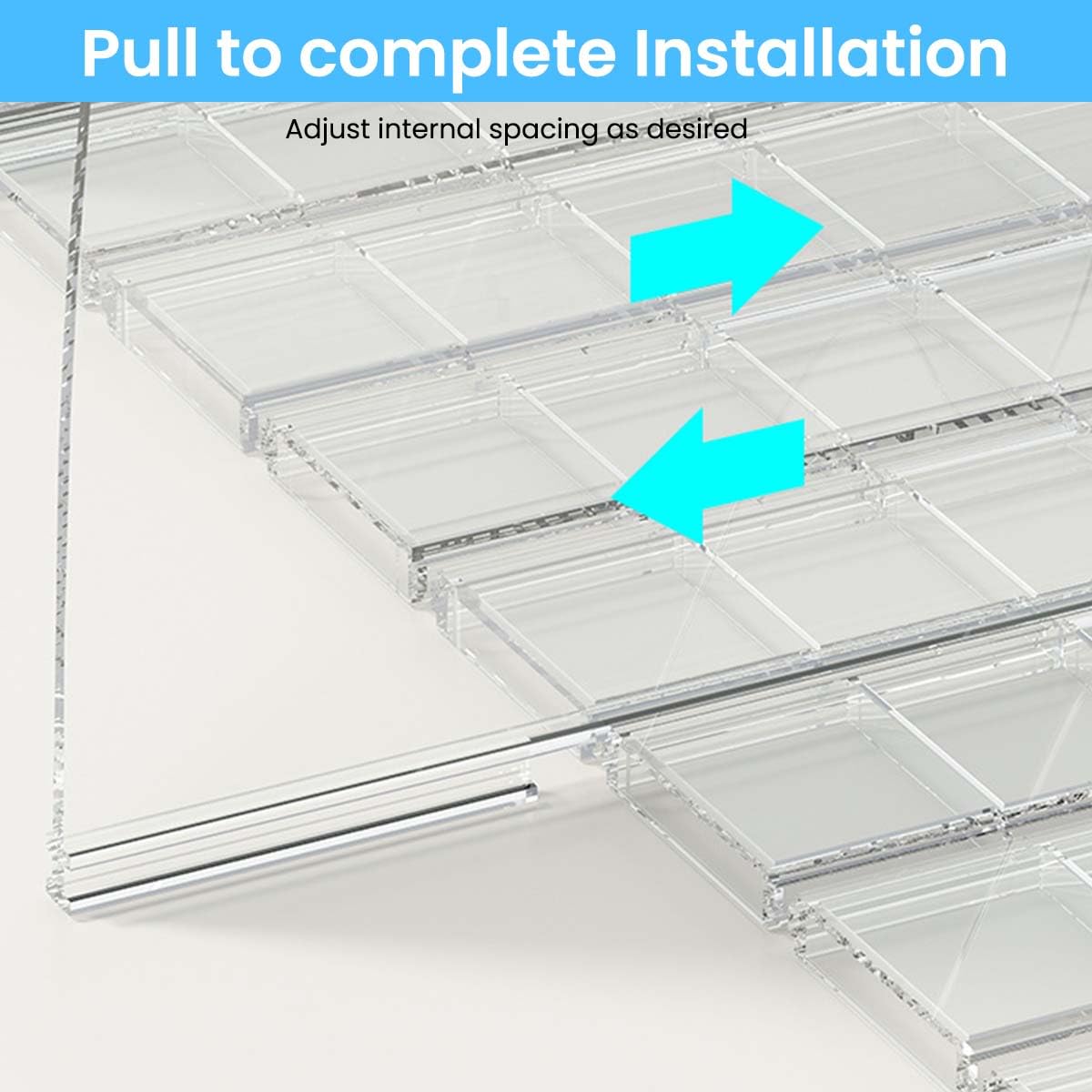 HASTHIP Purse Organizer for Closet with 4 Compartments featuring Clear Acrylic Divider | 3PCS Set