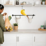 HASTHIP J Shaped Banana Hook for Under Cabinet Storage with 360 Degree Rotation | Metal Screw Mounted Hanger