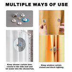 HASTHIP Curtain Magnets for Home Bedroom and Office Draperies | 3 Pair Round Metal Holdback Buttons
