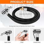 HASTHIP® Manguera de Extensión Iador de Neumáticos 25cm,Tubo Flexible Goma con Válvula Desiado,Conector Rápido Latón Alta Presión 300PSI para Coche Motocicleta y Bicicleta