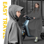 HASTHIP®Long Rain Coat, Raincoat for Men Women Waterproof | Reusable Hooded Rain Poncho with Wide Brim | Lightweight Raincoat for Hiking, Travel, Motorcycle Riding M