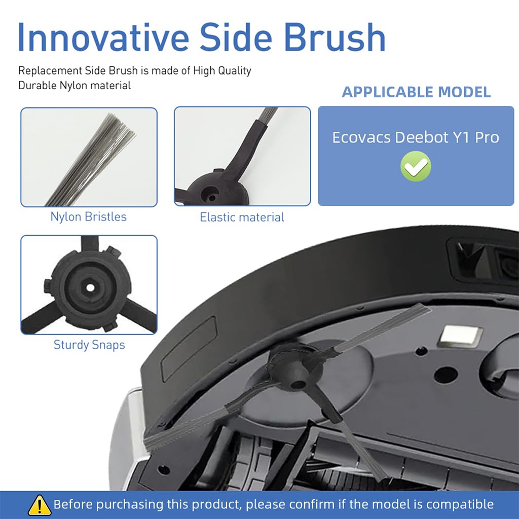 HASTHIP Replacement Parts for Ecovacs Deebot Y1 and Y1 Pro | 13Pcs Kit with Pads Brushes and Filters