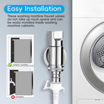 HASTHIP Laundry Faucet for Washing Machines and Dishwashers with Brass Body Chrome Finish 2PCS