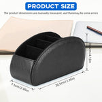 HASTHIP Desk Organizer for Living Room and Office featuring Open 5 Compartment PU Leather Design