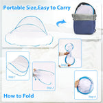 Foldable Mosquito Net for Single Bed with Storage Bag, Portable Pop-Up Mosquito Net for Home, Travel, Outdoor, 80cm(W) x 140cm(L) x 56cm (H)