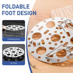 HASTHIP® Folding Steamer Rack, Stainless Steel Steamer Tray Kitchen Household Thickening Egg Steamer Egg Rack Folding Steamer Grid Waterproof