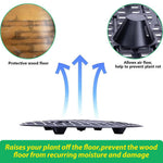HASTHIP Mesh Plant Stand for Home and Garden featuring Anti‑Skid Feet and 11.8 in Round Design | Enhances Drainage and Airflow