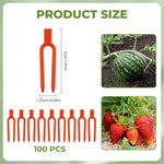 HASTHIP Plant Training Forks for Bonsai Tomato and Vine Support 100 Pcs 2 Inch Red Set