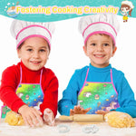 HASTHIP® 15Pcs Kids Baking Set, Including Unicorn Waterproof Chef Apron for kids, DIY Cookies Cutter Mold Set with Egg Whisk, Dough Rolling Pins, Cup, Cooking Set for Kids for Christmas, Party