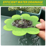 HASTHIP Pot Drainage Barriers for Flower Pots featuring Breathable Fabric 50pcs 2.95in | Colorful Flower-Shaped Liners