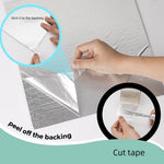 HASTHIP Wall Decorative Stickers for Home Decor with Tin Foil Adhesive Backing | 10 Pcs 11.8 in Square Marble Pattern Waterproof Tiles