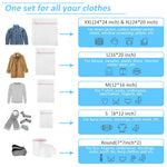 HASTHIP Mesh Laundry Bag Set for Machine Wash with Auto Lock Zippers | 7 Piece Nylon