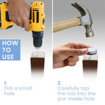 HASTHIP Furniture Pads for Chair Legs 20 pcs with PTFE Nail On Glides 25 mm | Floor Protector for Wooden and Carpeted Surfaces