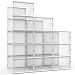 HASTHIP Shoe Box for Organized Storage featuring Clear Stackable Design 12 Pack | White