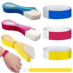 HASTHIP® 300pcs Paper Wristbands Wrist Bands Dynamic Color Wrist Bands Color Wrist Band for Club, Party, Events Self Adhesive Color Wrist Loop Strip (Red, Yellow, Blue)