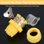 HASTHIP Universal Water Tap Adapter for 4/6 Point Faucets with Anti Leakage ABS Quick Release 3 PCS